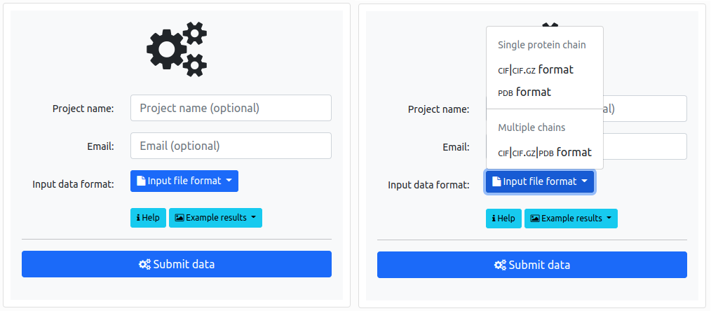 Server upload panel